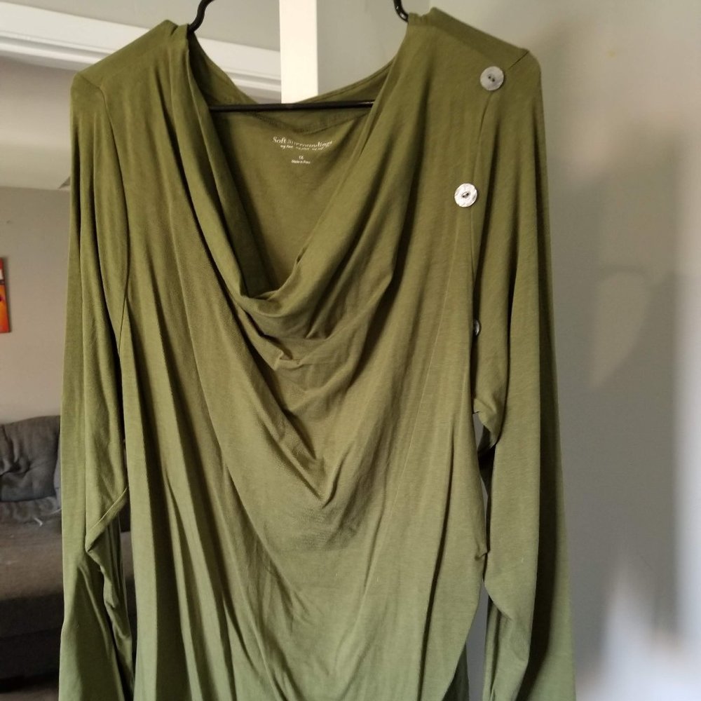 GREEN SOFT SURROUNDINGS LONG SLEEVE SHIRT